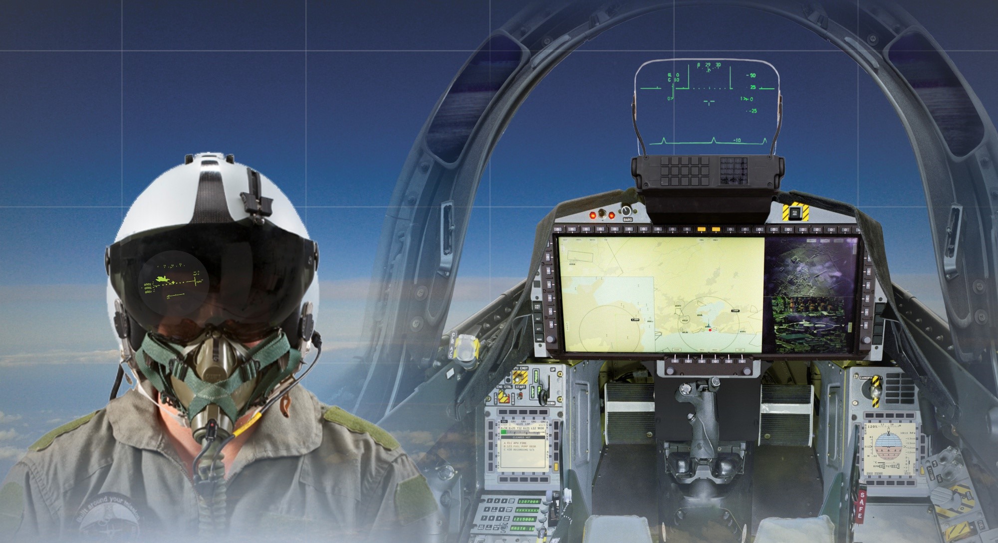 Equipamentos HMD, HUD e WAD desenvolvidos pela AEL para o Gripen.